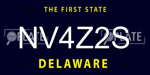 NV4Z2S Delaware License Plate