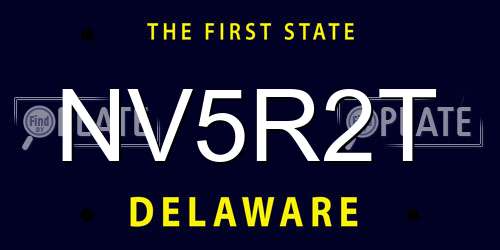 NV5R2T Delaware License Plate