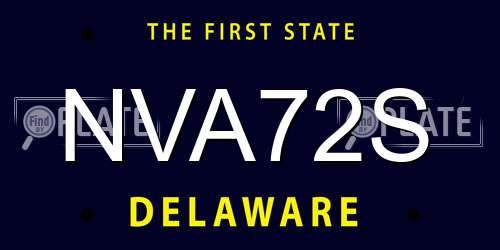 NVA72S Delaware License Plate