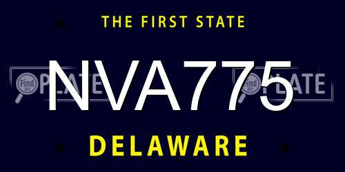 NVA775 Delaware License Plate