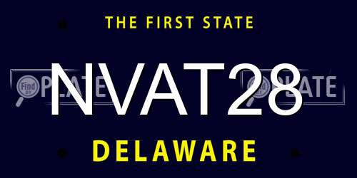 NVAT28 Delaware License Plate
