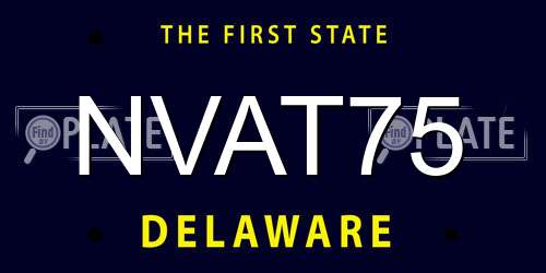NVAT75 Delaware License Plate