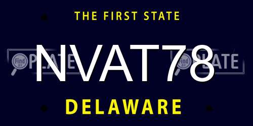 NVAT78 Delaware License Plate