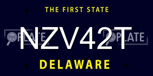 NZV42T Delaware License Plate