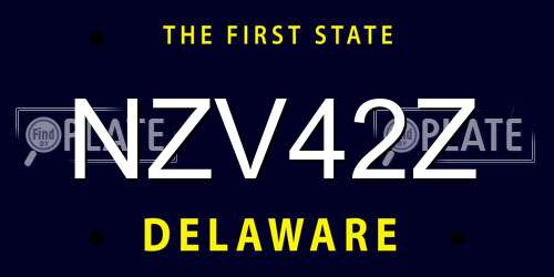 NZV42Z Delaware License Plate