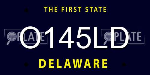 O145LD Delaware License Plate