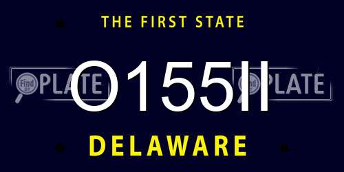 O155II Delaware License Plate