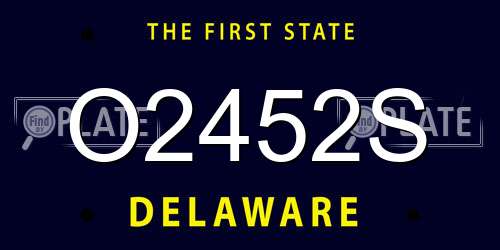 O2452S Delaware License Plate