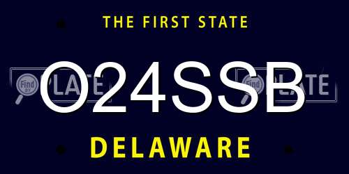 O24SSB Delaware License Plate