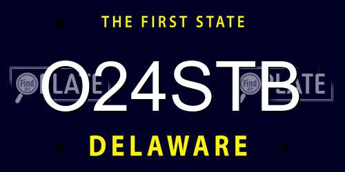 O24STB Delaware License Plate