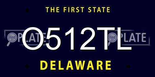 O512TL Delaware License Plate
