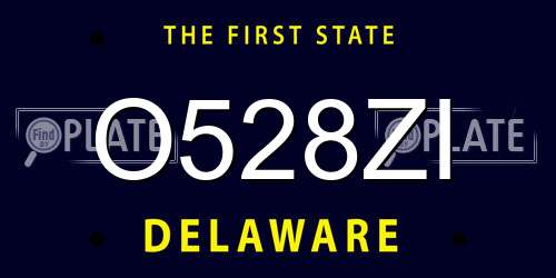 O528ZI Delaware License Plate