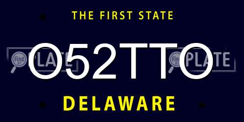 O52TTO Delaware License Plate