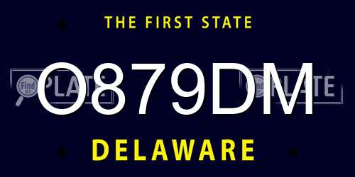 O879DM Delaware License Plate