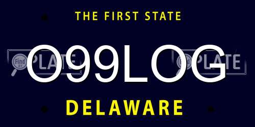 O99LOG Delaware License Plate