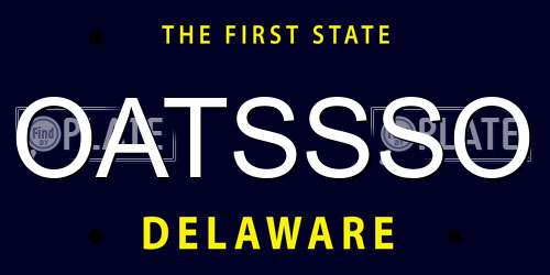 OATSSSO Delaware License Plate