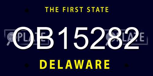 OB15282 Delaware License Plate