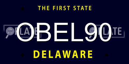 OBEL90 Delaware License Plate