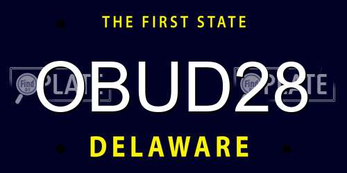 OBUD28 Delaware License Plate