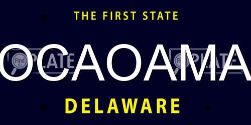 OCAOAMA Delaware License Plate