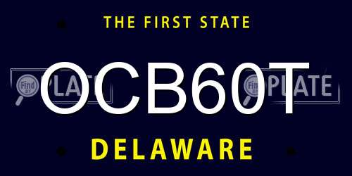 OCB60T Delaware License Plate
