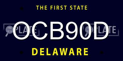 OCB90D Delaware License Plate