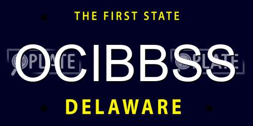 OCIBBSS Delaware License Plate
