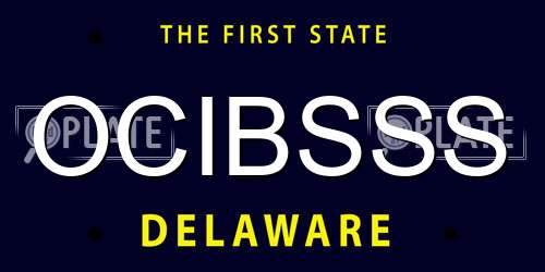 OCIBSSS Delaware License Plate