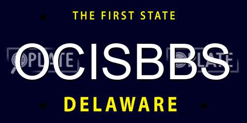 OCISBBS Delaware License Plate