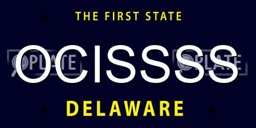 OCISSSS Delaware License Plate