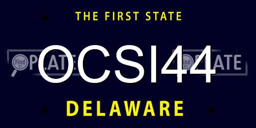 OCSI44 Delaware License Plate
