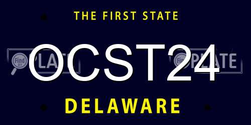OCST24 Delaware License Plate