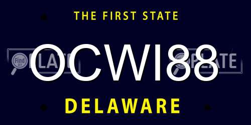 OCWI88 Delaware License Plate