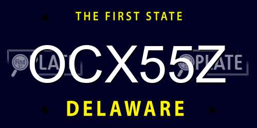 OCX55Z Delaware License Plate