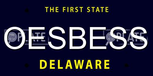 OESBESS Delaware License Plate
