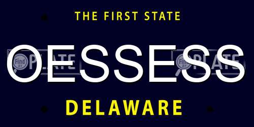 OESSESS Delaware License Plate