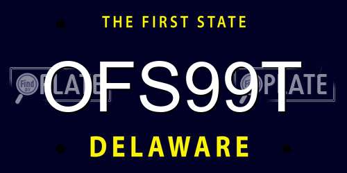 OFS99T Delaware License Plate