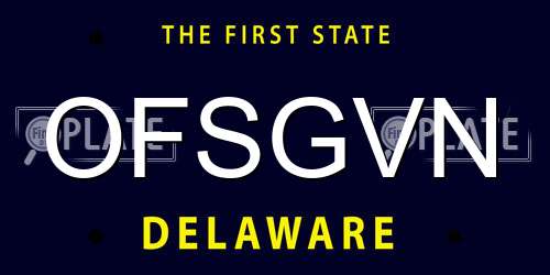 OFSGVN Delaware License Plate