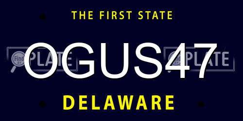 OGUS47 Delaware License Plate