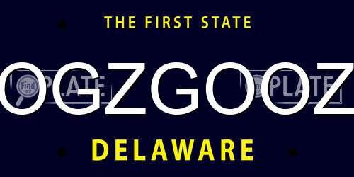 OGZGOOZ Delaware License Plate