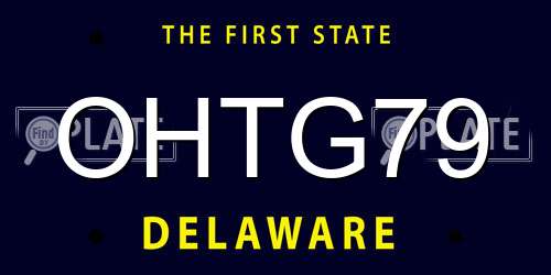 OHTG79 Delaware License Plate