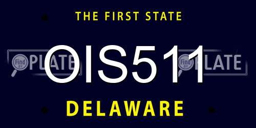 OIS511 Delaware License Plate