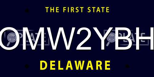 OMW2YBH Delaware License Plate