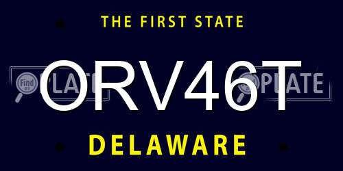ORV46T Delaware License Plate