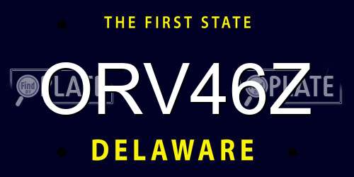 ORV46Z Delaware License Plate