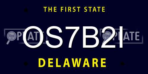 OS7B2I Delaware License Plate