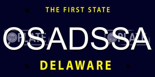 OSADSSA Delaware License Plate