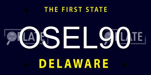 OSEL90 Delaware License Plate