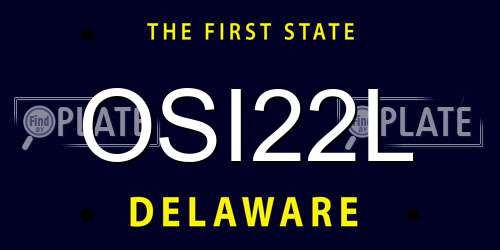 OSI22L Delaware License Plate