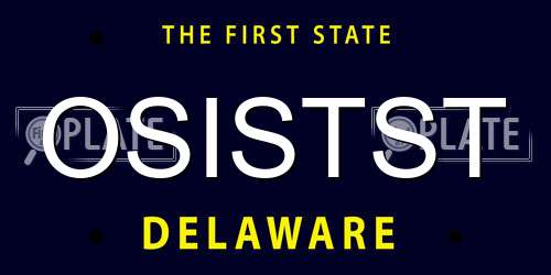 OSISTST Delaware License Plate